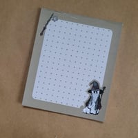 Image 2 of Mini NotePad--Swoopy Ghost in Wizard Costume