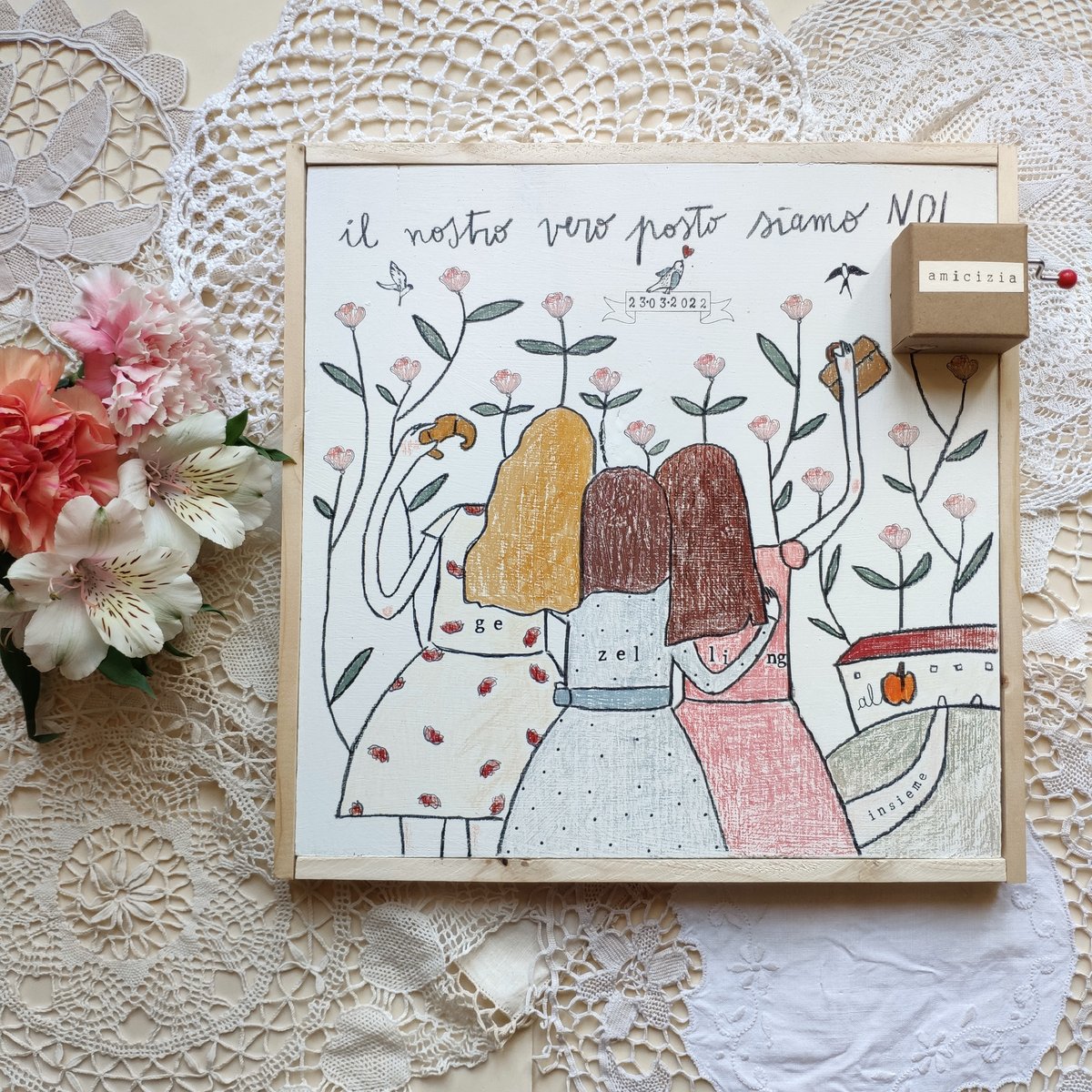 QUADRI CARILLON PERSONALIZZATI SU LEGNO - AMICIZIA/NASCITA/ COMPLEANNO/LOVE