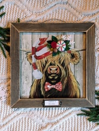 Image 1 of Festive Highland Cattle Portrait