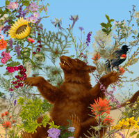 Image 3 of Power of Pollinators Cloth Napkins set #1  (set of 4)