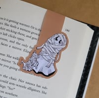 Image 2 of Magnetic Bookmark--Swoopy Ghost in a Mummy Costume