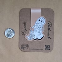 Image 3 of Magnetic Bookmark--Swoopy Ghost in a Mummy Costume
