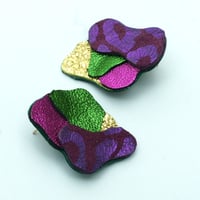 Image 3 of Abstract Petals - Stud earrings in Violet