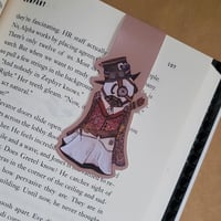 Image 2 of Magnetic Bookmark--Swoopy Ghost in Steampunk Costume
