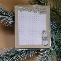 Image 1 of Mini Notepad-Swoopy Ghost in a new Alpaca Sweater