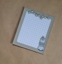 Image 2 of Mini Notepad-Swoopy Ghost in a new Alpaca Sweater
