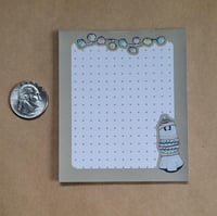 Image 3 of Mini Notepad-Swoopy Ghost in a new Alpaca Sweater
