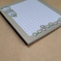 Image 5 of Mini Notepad-Swoopy Ghost in a new Alpaca Sweater