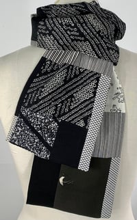 Image 3 of Black and White Holiday Scarf