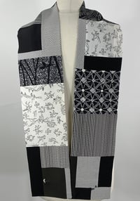 Image 1 of Black and White Holiday Scarf