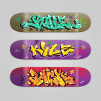 Image 1 of Custom Graffiti Skateboard Deck Wall Art