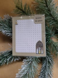 Image 1 of Mini Notepad--Swoopy Ghost in a Gothic Window