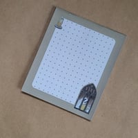 Image 2 of Mini Notepad--Swoopy Ghost in a Gothic Window
