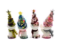 Image 3 of Whimsical Christmas Tree Hat Snowmen