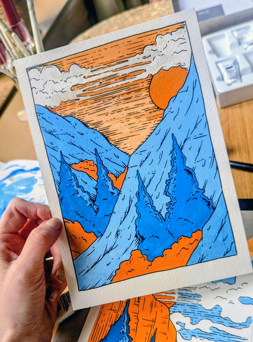 Image of Gouache Mountain Study