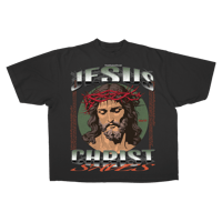 Jesus Christ Saves Black Tee