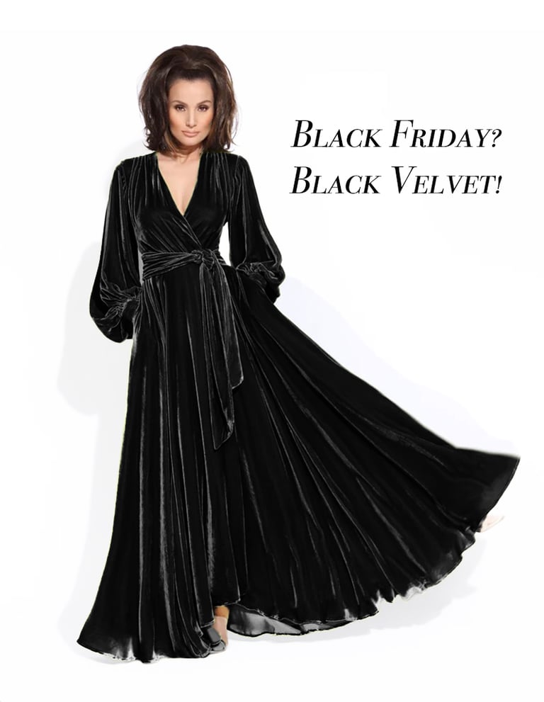 Black Friday Sale? Black Silk Velvet!