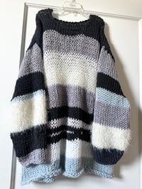 Image 1 of patchwork/striped knit sweater | winter