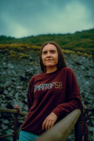 Image of Spirit of 58 Retro Unisex Sweatshirt Burgundy 