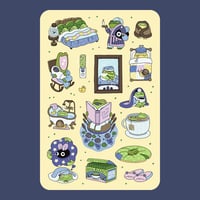 Vinyl Sticker Set: Bed Time Frogs