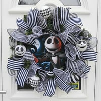 Image 1 of NBC Wreath, Door Wreath, NBC Christmas Door Wreath  This wreath is ready to go 