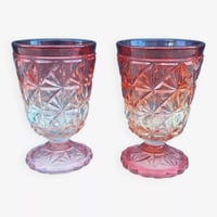 Image 1 of Paire de verres en cristal taillé Baccarat début XXème
