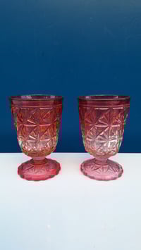 Image 2 of Paire de verres en cristal taillé Baccarat début XXème