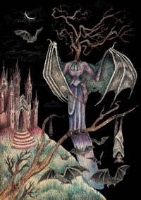 Vampire Tree SIGNED PRINT drawing by Anton-Constantin Anastassov 