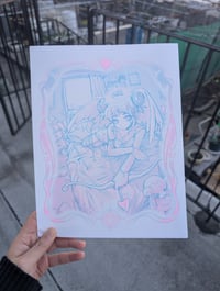 Image 3 of Cupid 2 color risograph print