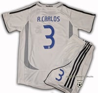 Image 2 of Real Madrid 2006 2007 kids retro kit R.CARLOS 3
