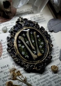 Image 5 of Bunny Bones and Floral Mini Wall Frame - Oval