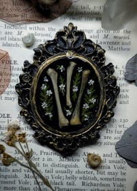 Image 1 of Bunny Bones and Floral Mini Wall Frame - Oval