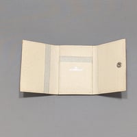Image 2 of TRIFOLD WALLET w/ SNAP – CREAM & LIGHT GREY