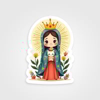 Image 2 of Virgin Mary and Kitty Sticker