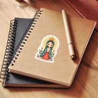 Image 1 of Virgin Mary and Kitty Sticker