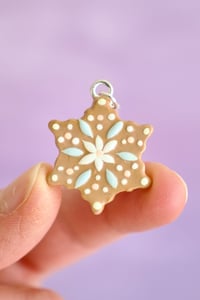 Image 1 of Snowflake Gingerbread Cookie Charm