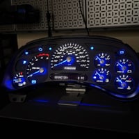 Image 5 of 03-05 GM DIESEL Plug & Play Cluster - Black SS Style Face, White/Blue LEDs