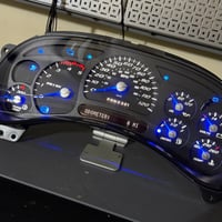 Image 4 of 03-05 GM DIESEL Plug & Play Cluster - Black SS Style Face, White/Blue LEDs