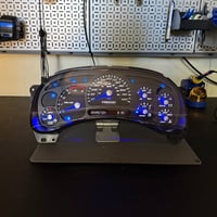 Image 1 of 03-05 GM DIESEL Plug & Play Cluster - Black SS Style Face, White/Blue LEDs