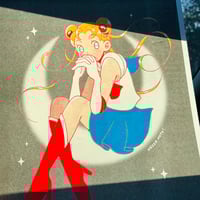 Image 2 of Sailor Moon (Black) - Risograph Print