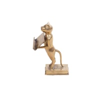 Image 3 of Brass Cat Card Holder