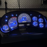 Image 5 of 03-05 GM DIESEL Plug & Play Cluster - White SS Style Face, White/Blue LEDs