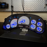 Image 3 of 03-05 GM DIESEL Plug & Play Cluster - White SS Style Face, White/Blue LEDs