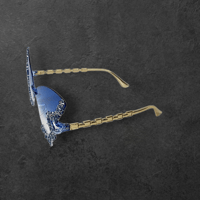 Image 2 of Blue Butterfly Sunglasses/Crystals