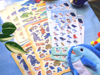 Image 1 of Birds,Fish, and Reptile Sticker Sheets
