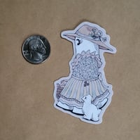 Image 2 of Vinyl Sticker--Ms. Swoopy in Cottage Core Outfit