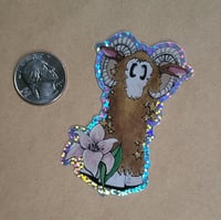 Image 2 of Vinyl Sticker Glitter--Swoopy as Aries Zodiac