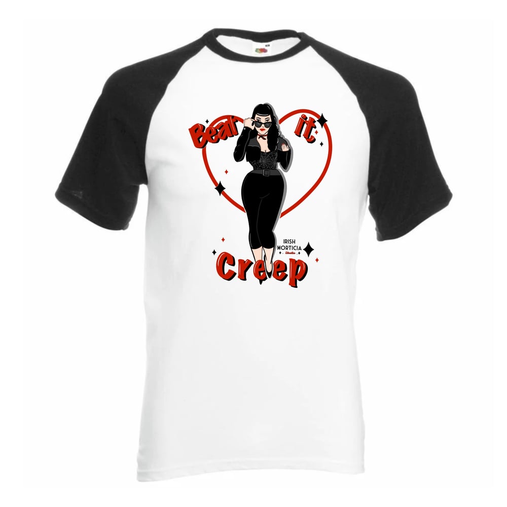Image of ‘Beat it, creep’ Raglan T-shirt