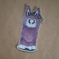 Image 1 of Vinyl Sticker--Swoopy Ghost as La-BOO-BOO!