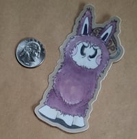 Image 2 of Vinyl Sticker--Swoopy Ghost as La-BOO-BOO!